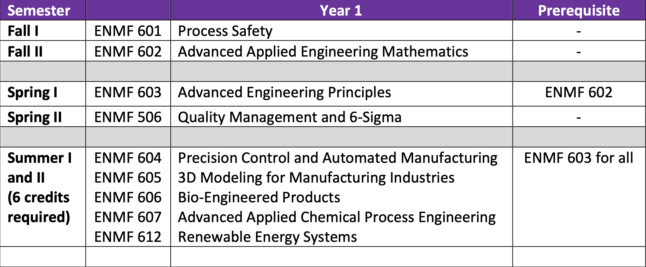 Online MSAME Year 1 Plan