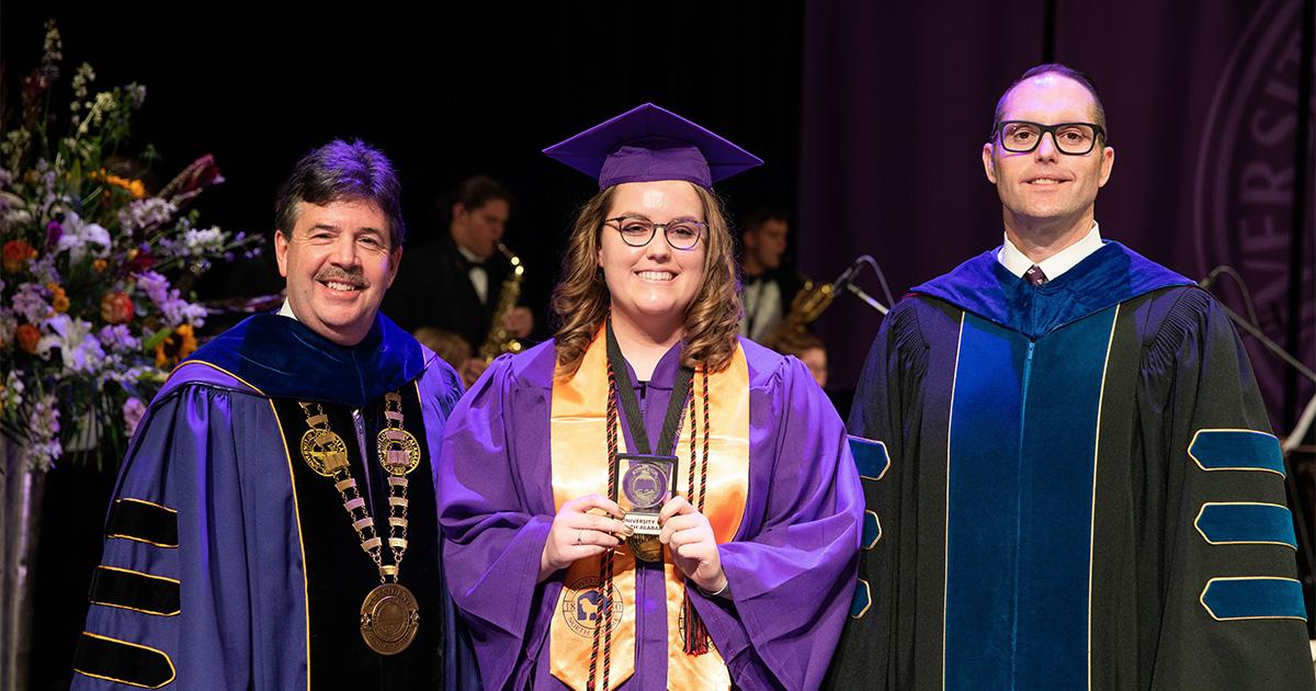 Ten students received the Keller Key at the two December commencement ceremonies at the University of North Alabama. 