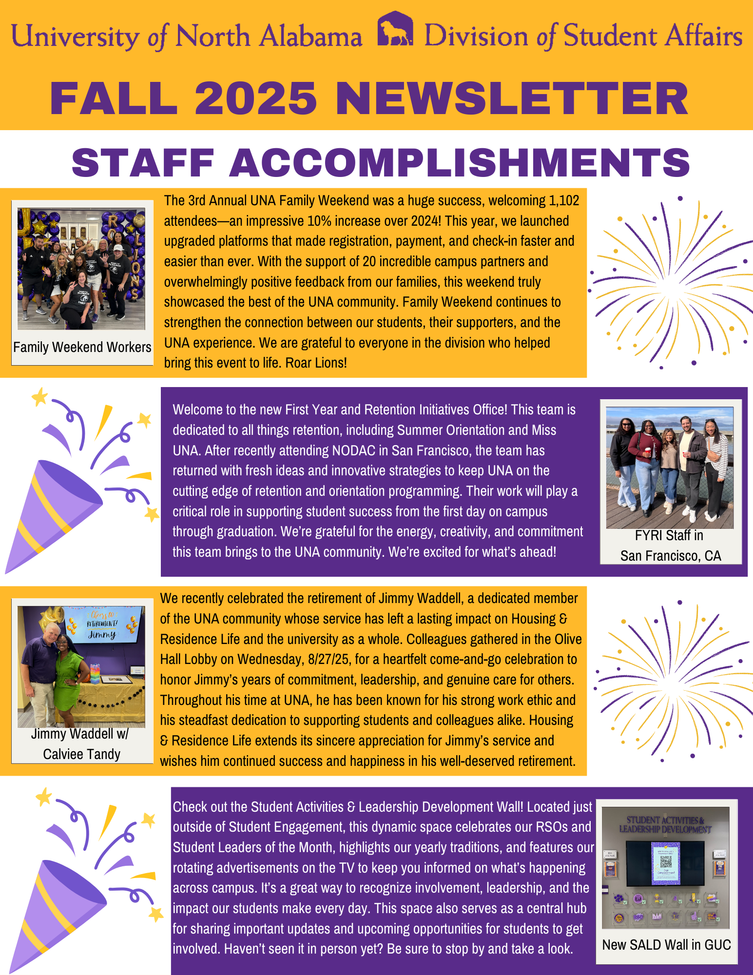 Staff Accomplishments